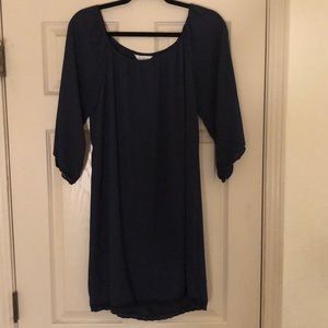 Navy Blue Long Sleeve Dress